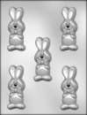 Cute Bunny with Bow Chocolate Mould